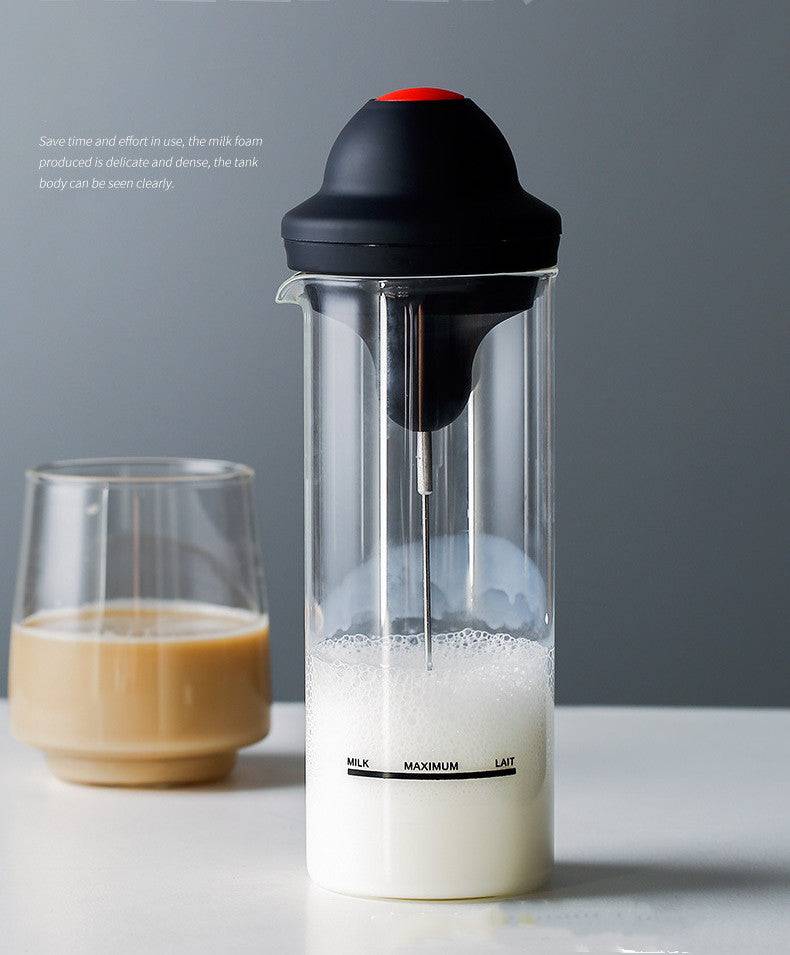 Electric Milk Frother for Coffee – Latte & Beverage Mixer Cup